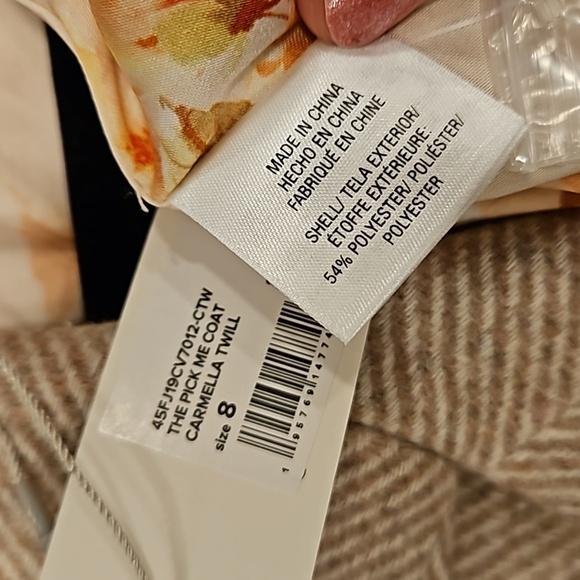 💕FAVORITE DAUGHTER💕 The Pick Me Coat ~ Carmella Twill 8 NWT - Picture 15 of 16